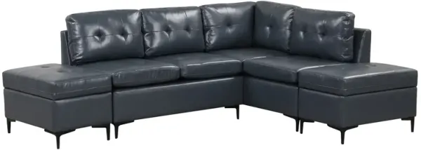 Streamdale 94.88" L-Shaped Corner Sofa PU Leather Sectional Sofa