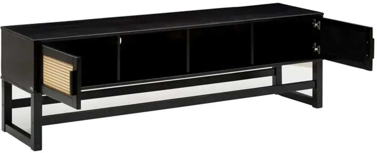 Leva Scandinavian 2 Door Rounded TV Stand