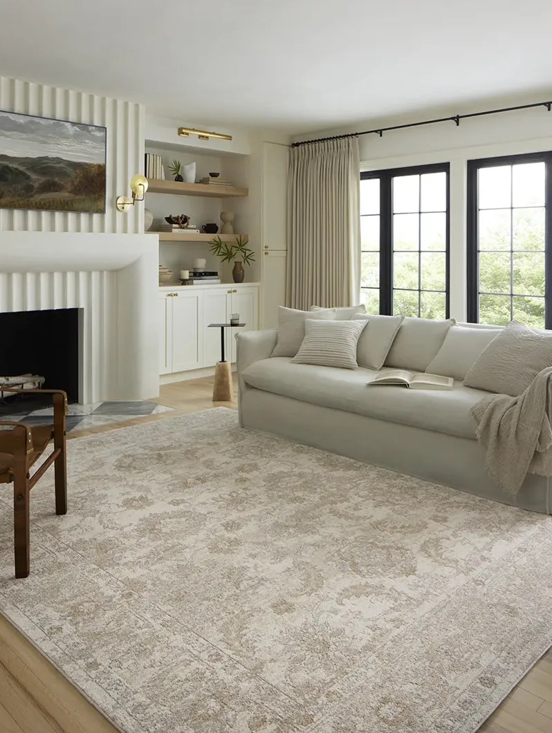 Odette ODT03 Ivory/Beige 6'7" x 9'6" Rug