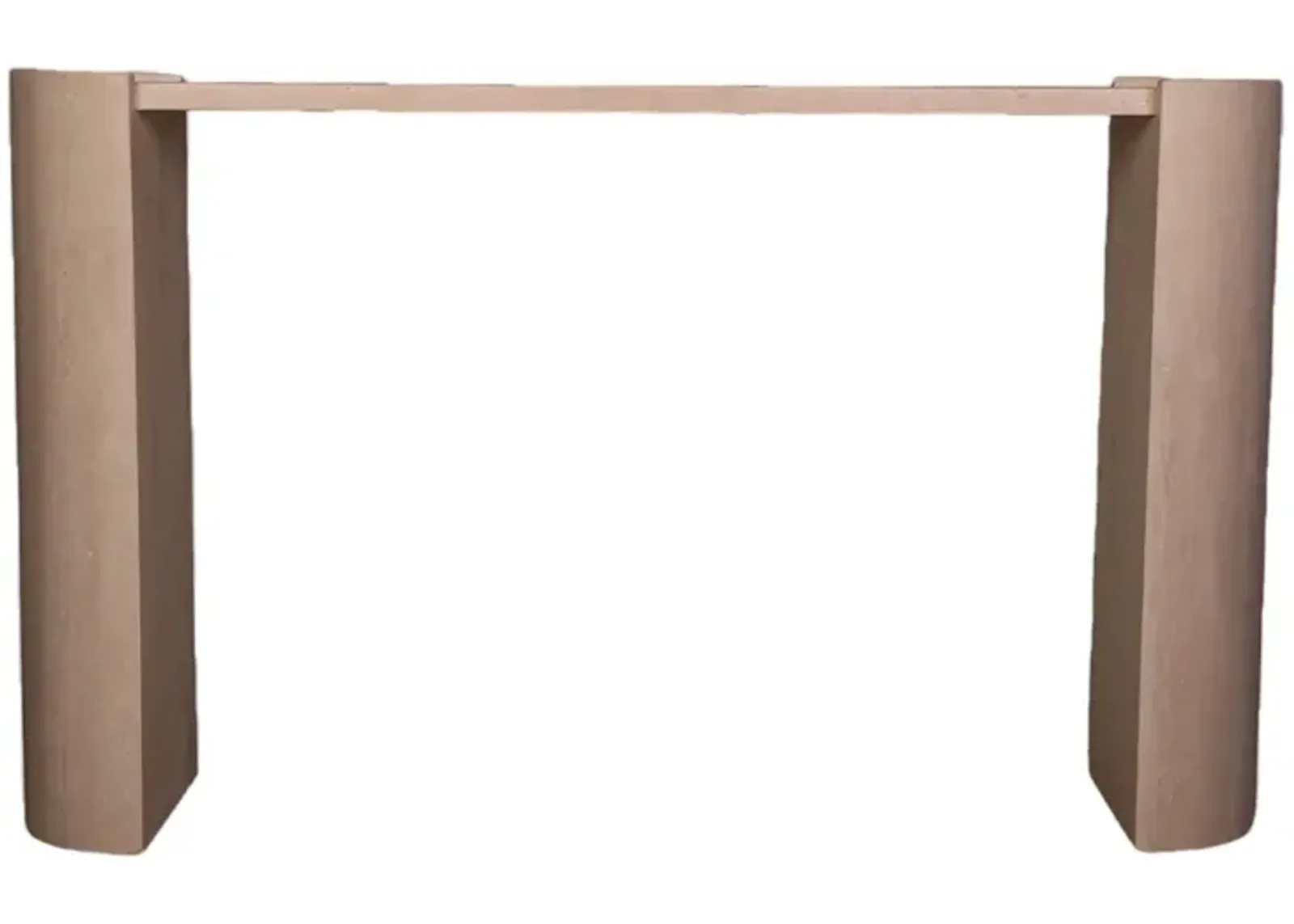 D-Shaped Travertine Console Table 47.2"