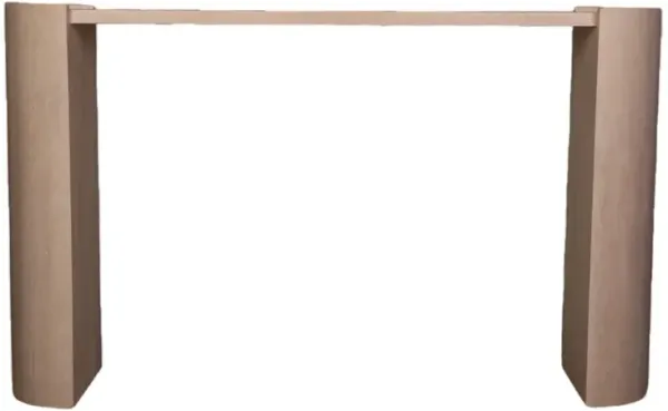 D-Shaped Travertine Console Table 47.2"