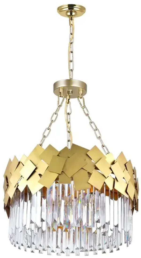 CWI Lighting Panache 6 Light Down Chandelier With Medallion Gold Finish