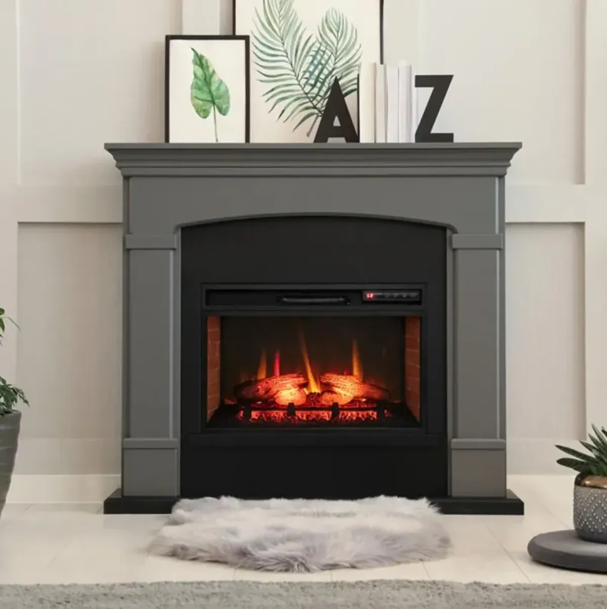 Hivvago 26 Inch Infrared Electric Fireplace Insert with Remote Control