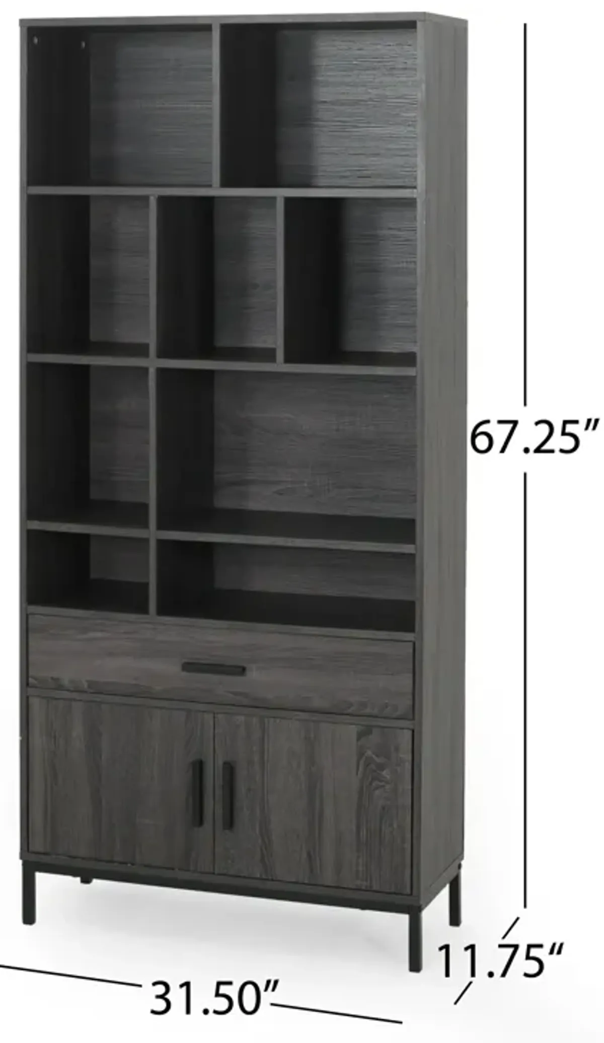 Merax Modern Cube Unit Bookcase with Cabinets