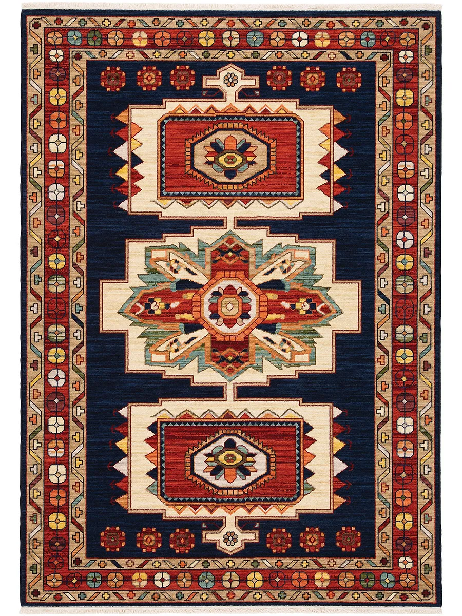 Lilihan 9'10" x 12'10" Blue Rug