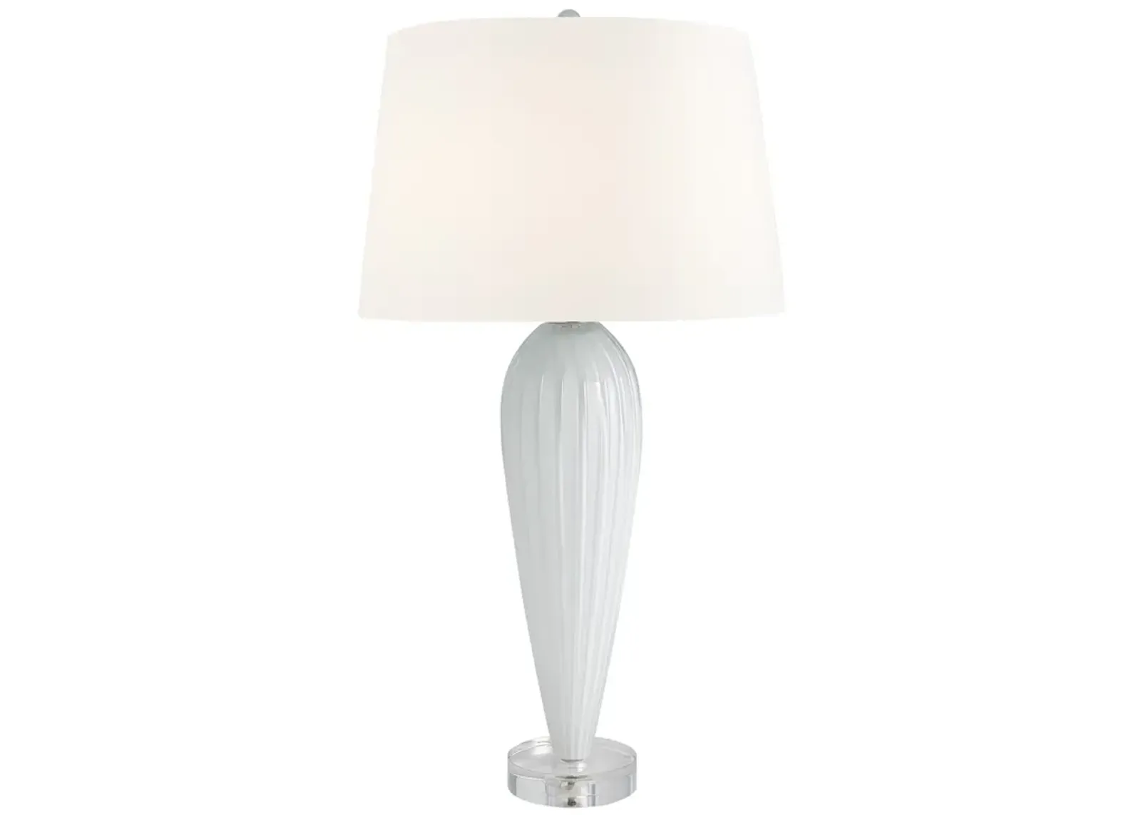 Teardrop Glass Lamp-White