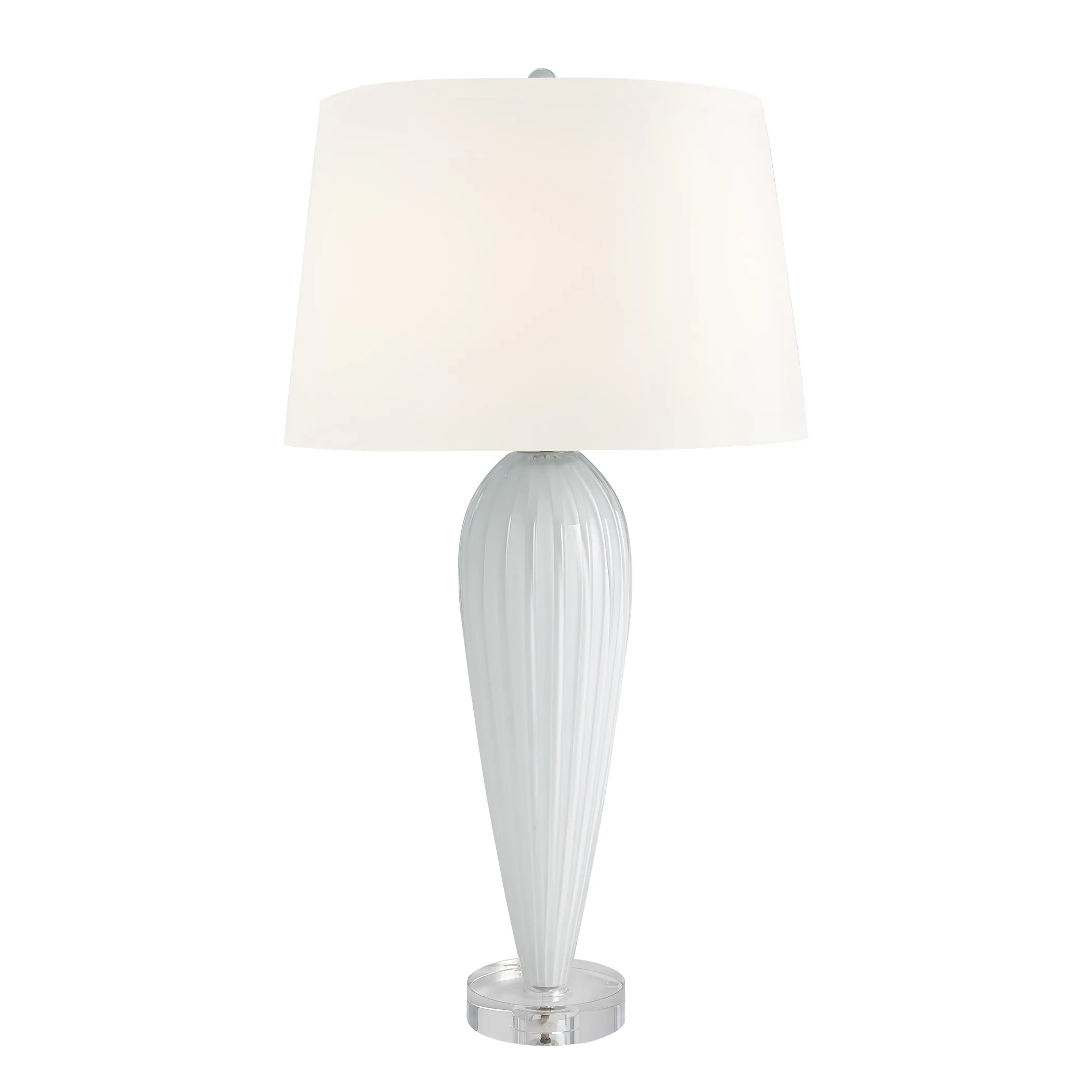 Teardrop Glass Lamp-White