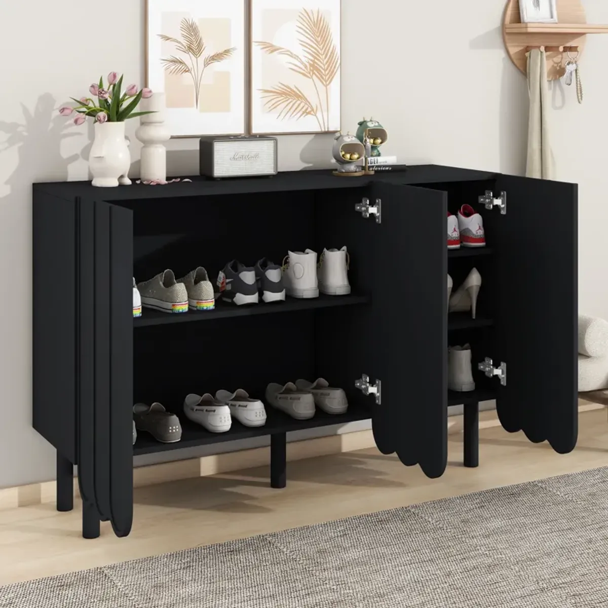 Merax Minimalist Sideboard Shoe Storage Cabinet