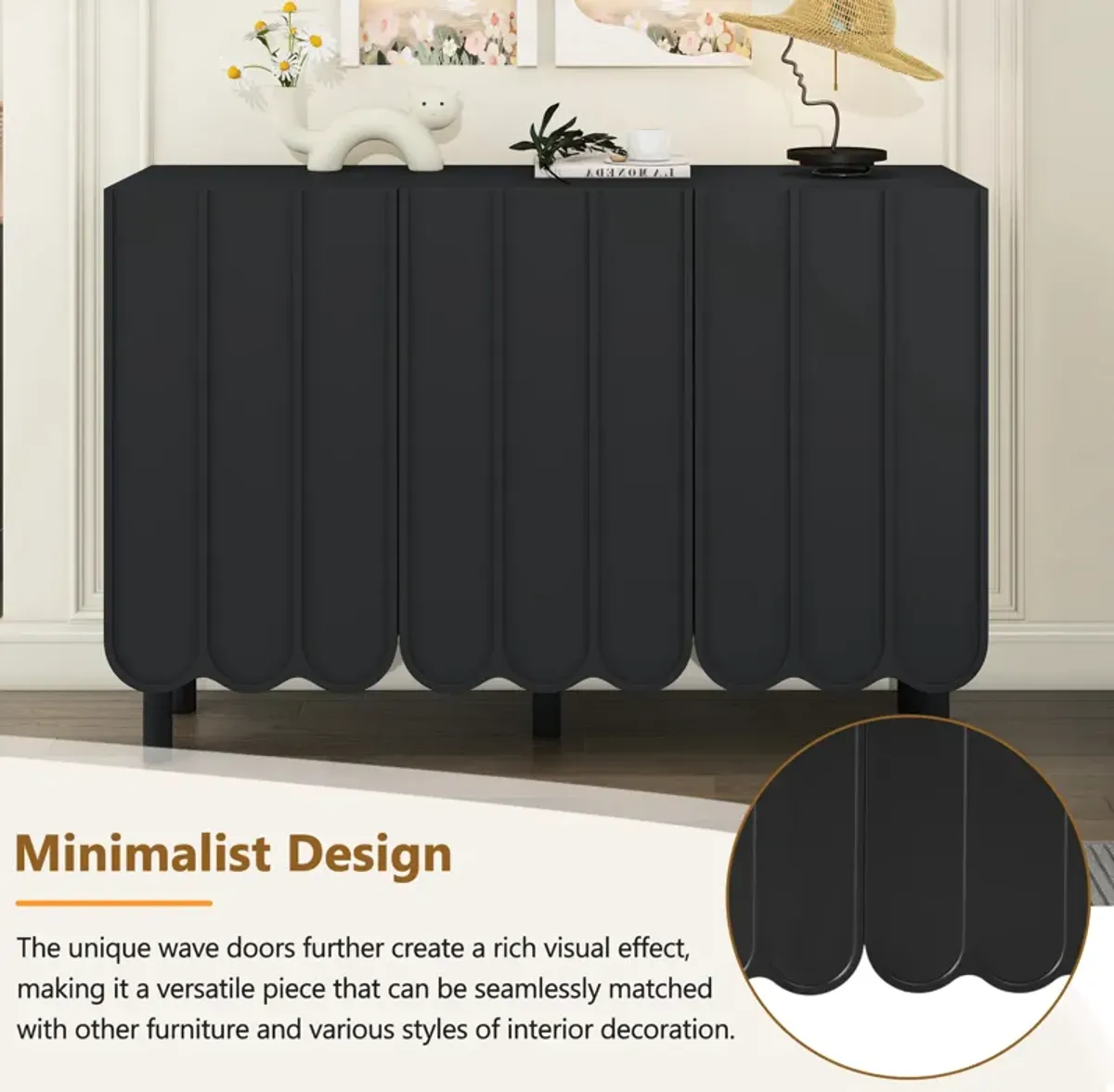 Merax Minimalist Sideboard Shoe Storage Cabinet