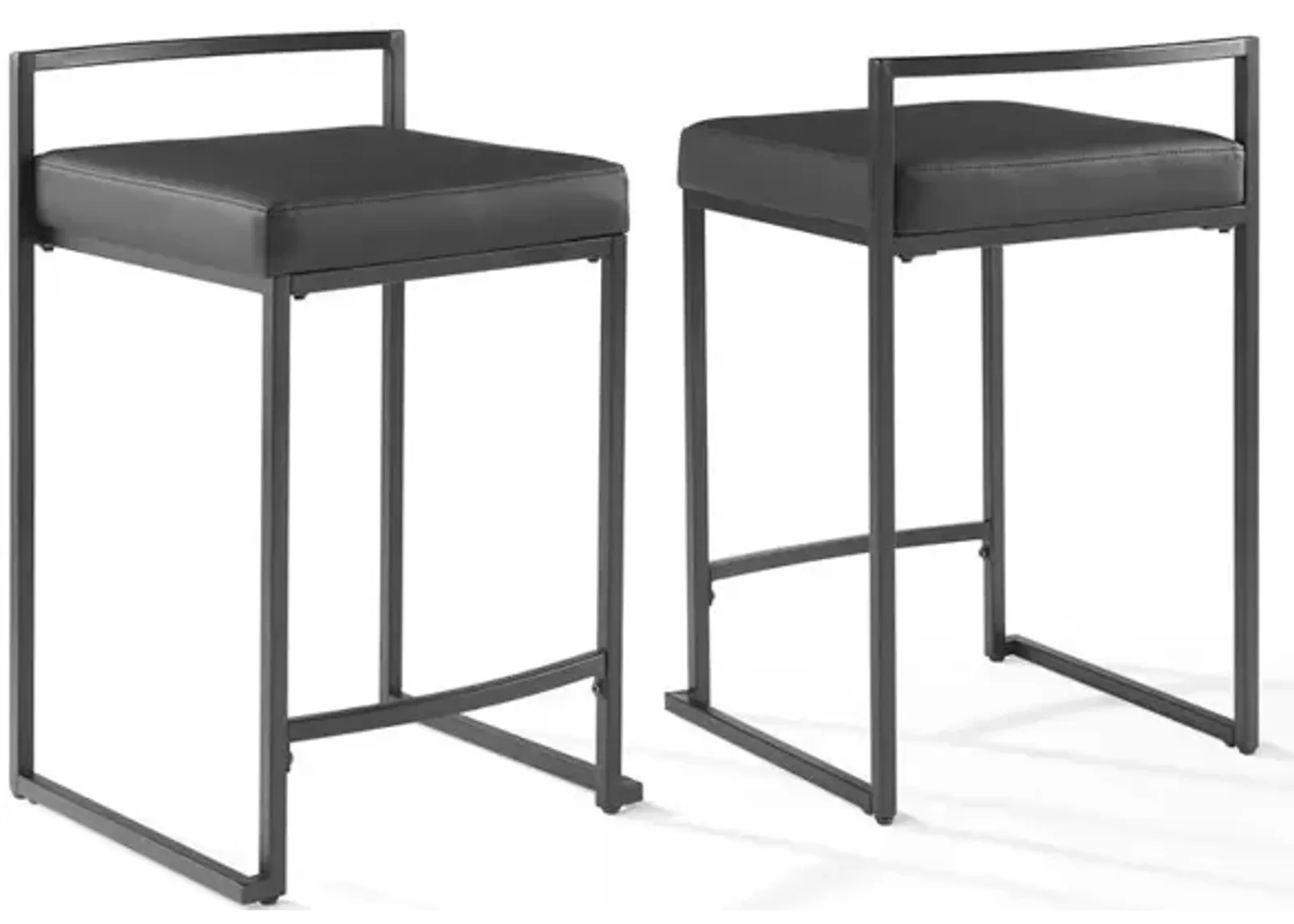 Harlowe 2Pc Counter Stool Set Black/Matte Black - 2 Stools