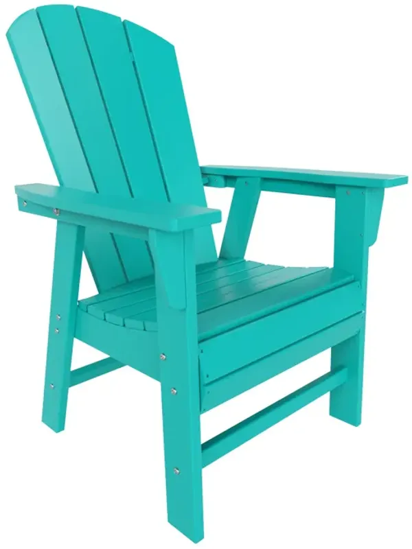 WestinTrends Malibu Outdoor Patio HDPE Plastic Adirondack Dining Chair