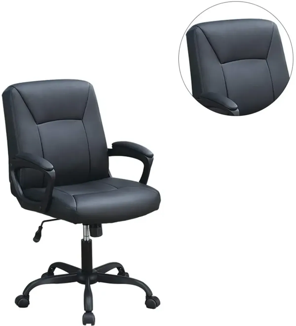 Relax Cushioned Office Chair 1 Piece Upholstered Seat Back Adjustable Chair Comfort