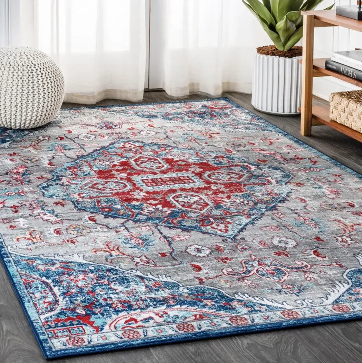 Friv Modern Persian Vintage Medallion Area Rug