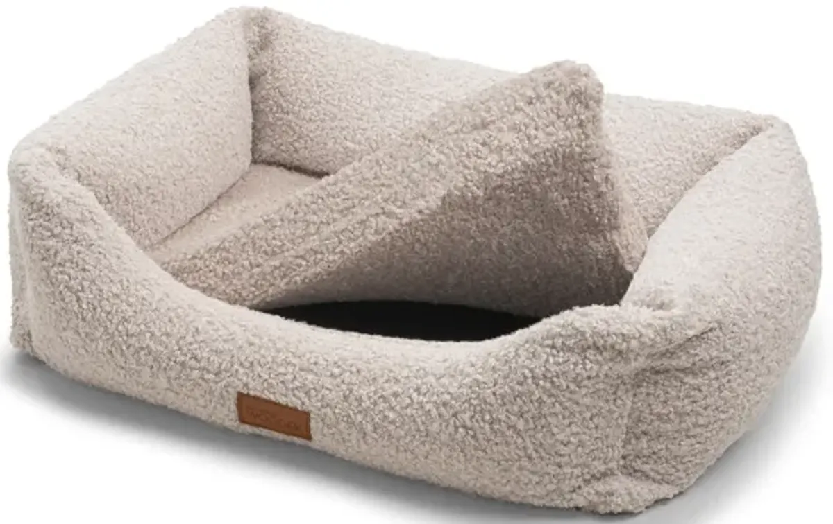 Milo Dog Ergonomic Sofa - Medium, Beige Luxurious Removable Fabric