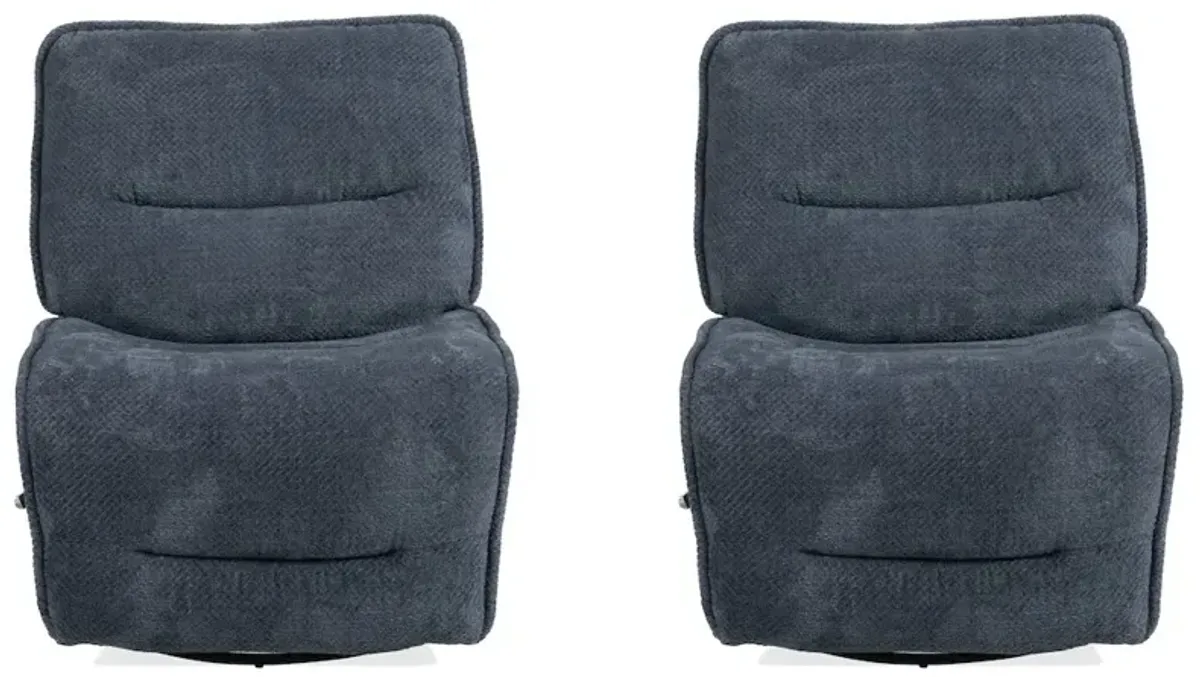 Parker Living Leo - Midnight Blue Armless Recliner Two Pack