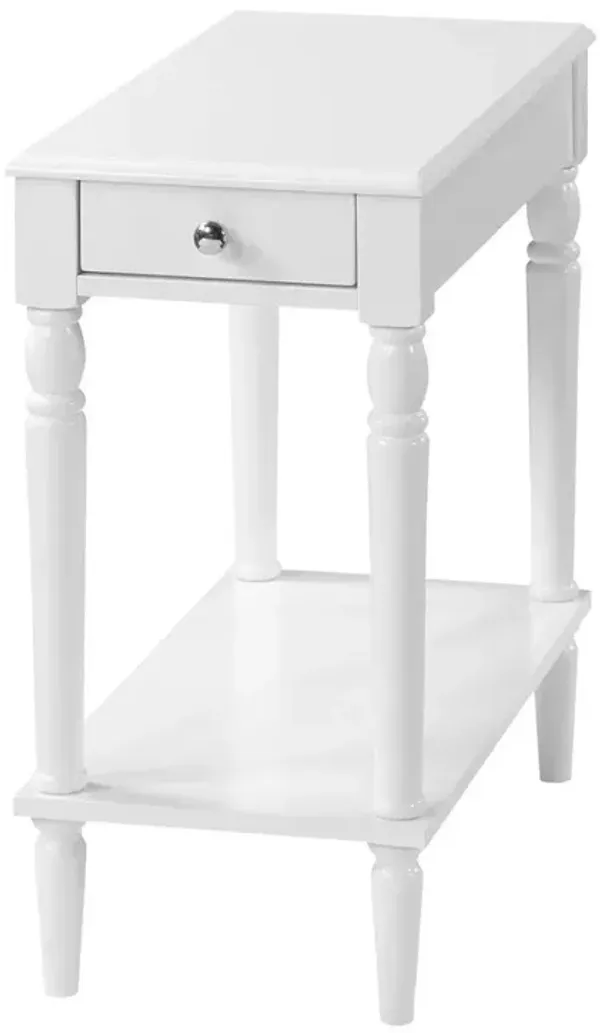 Convience Concept, Inc. French Country No Tools Chairside End Table with Shelf