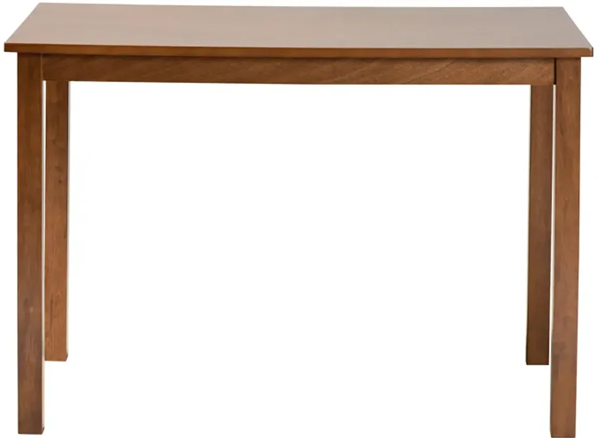 Baxton Studio Eveline Modern Walnut Brown Finished Wood 43-Inch Dining Table