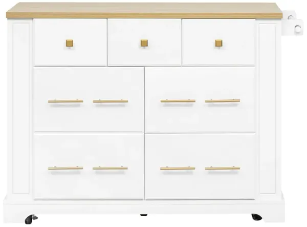 Merax Kitchen Island with 6 Drawers