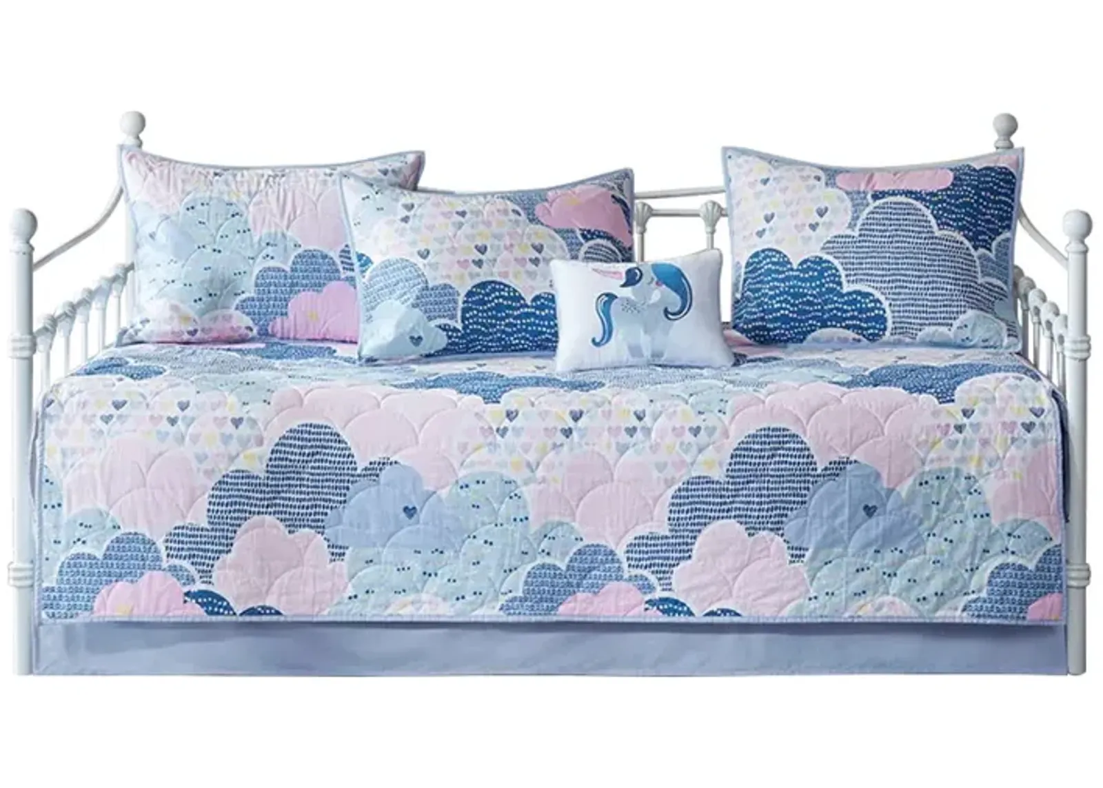 Gracie Mills Eowyn 6-Piece Cotton Reversible Daybed Bedding Set