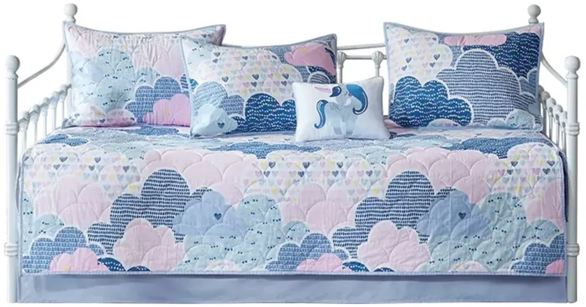 Gracie Mills Eowyn 6-Piece Cotton Reversible Daybed Bedding Set