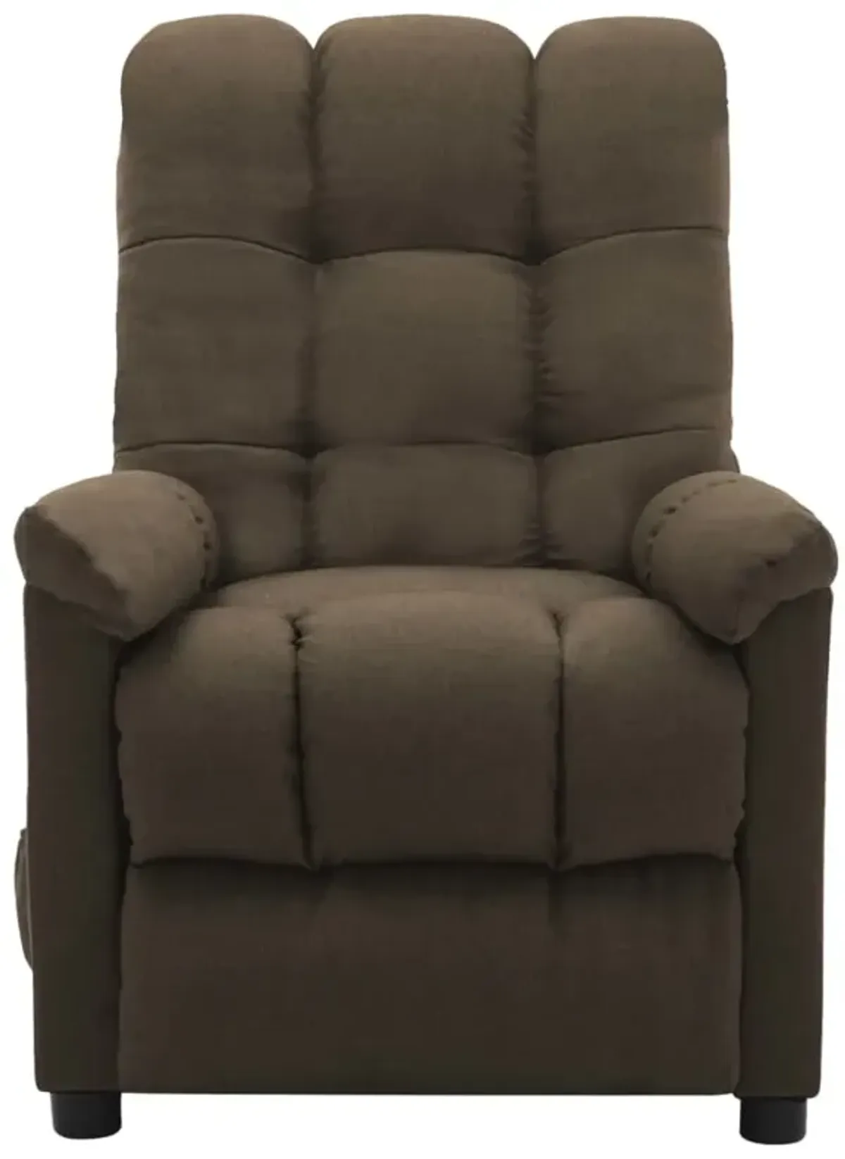 Massage Recliner Brown Fabric