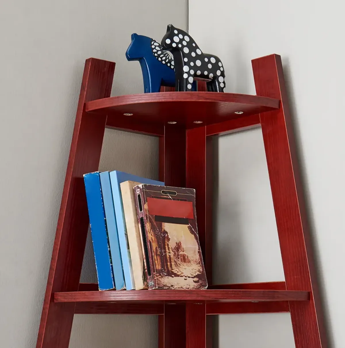 Five Tier Corner Ladder Display Bookshelf