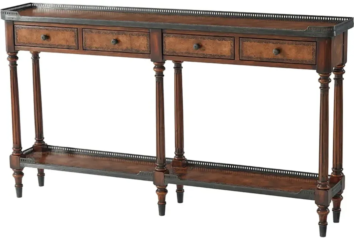 The Louis XVI Leather Console