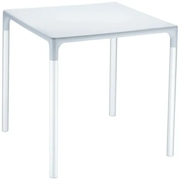28" Beige Square Outdoor Patio Dining Table