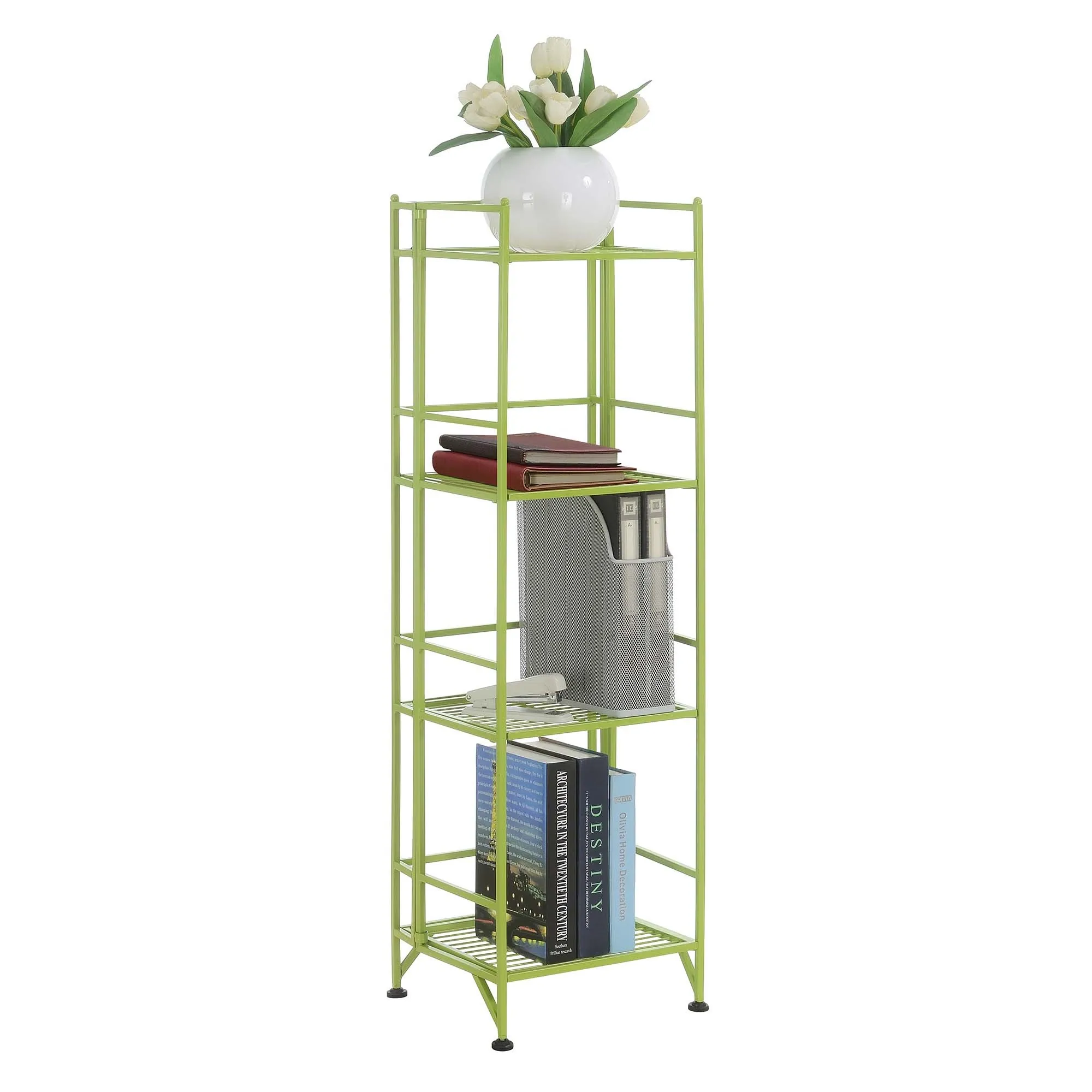 Xtra Storage 4 Tier Folding Metal Shelf