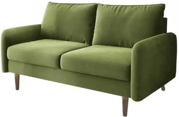 Round Arm Apartment Loveseat Cozy and Stylish Small Sofa for Compact Living Spaces