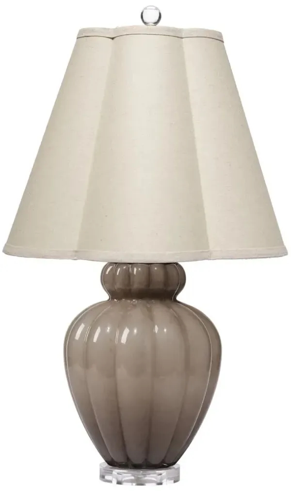 Agnes Glass Table Lamp-Taupe