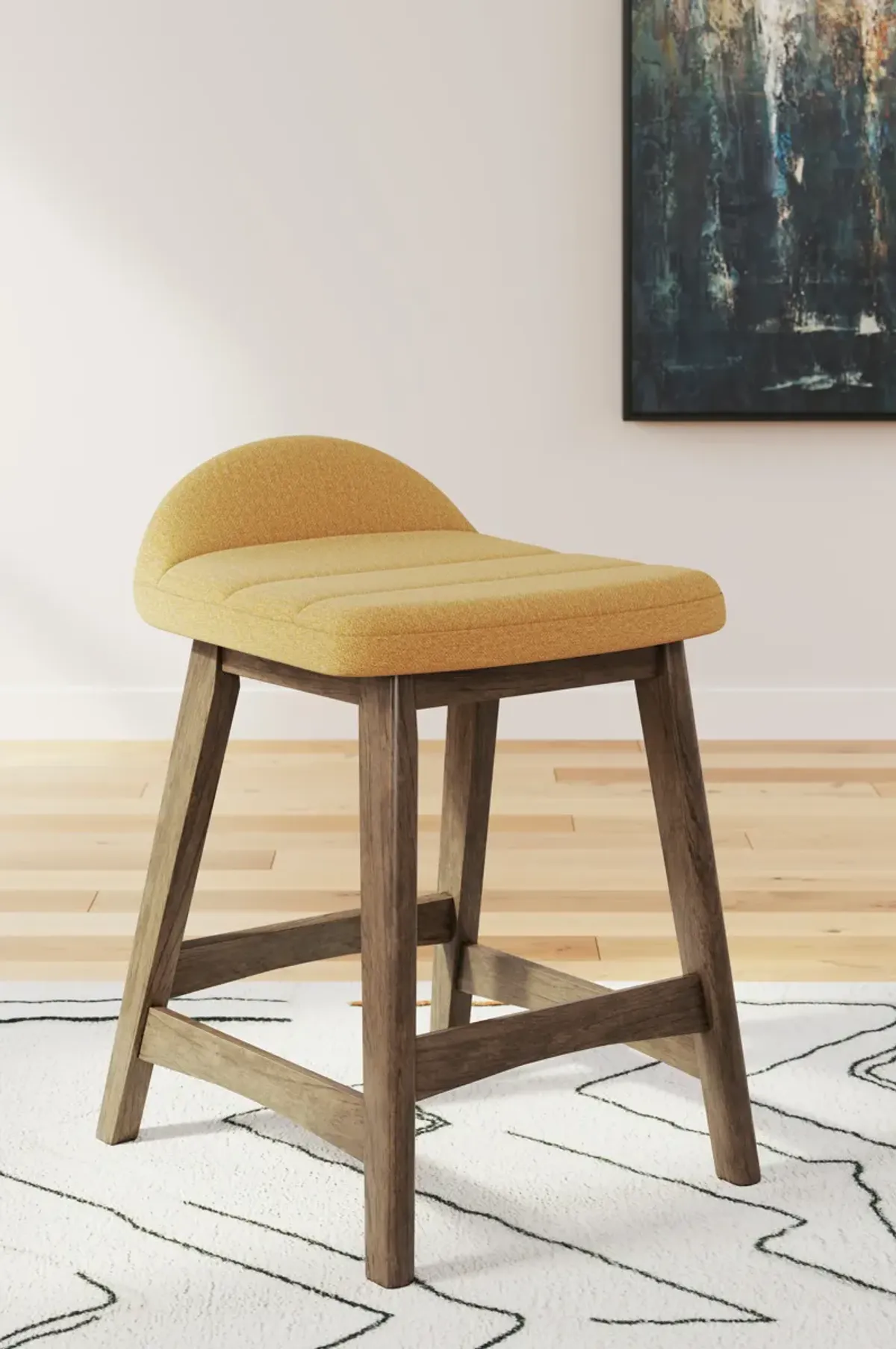 Lyncott Upholstered Counter Height Bar Stool