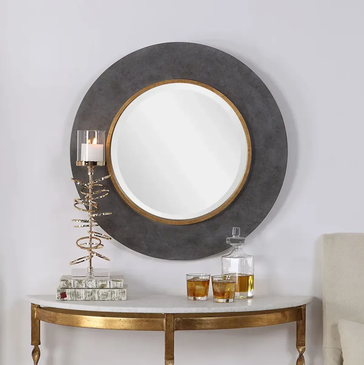 Uttermost Saul Round Mirror