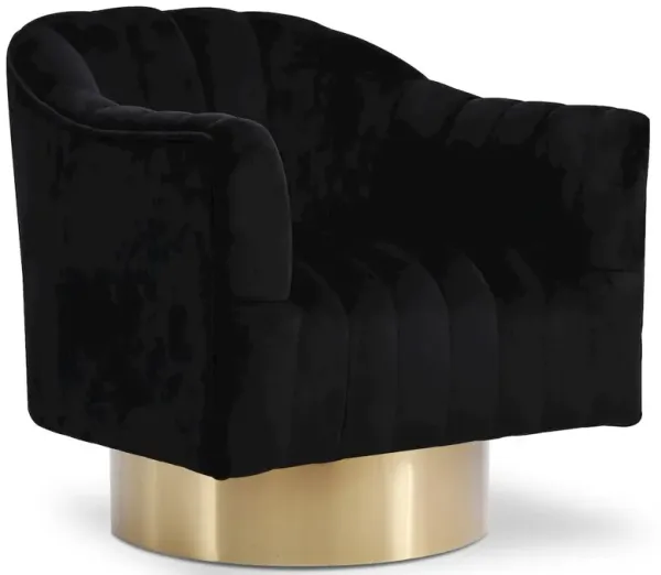 Meridian Furniture Farrah Black Velvet Accent Chair
