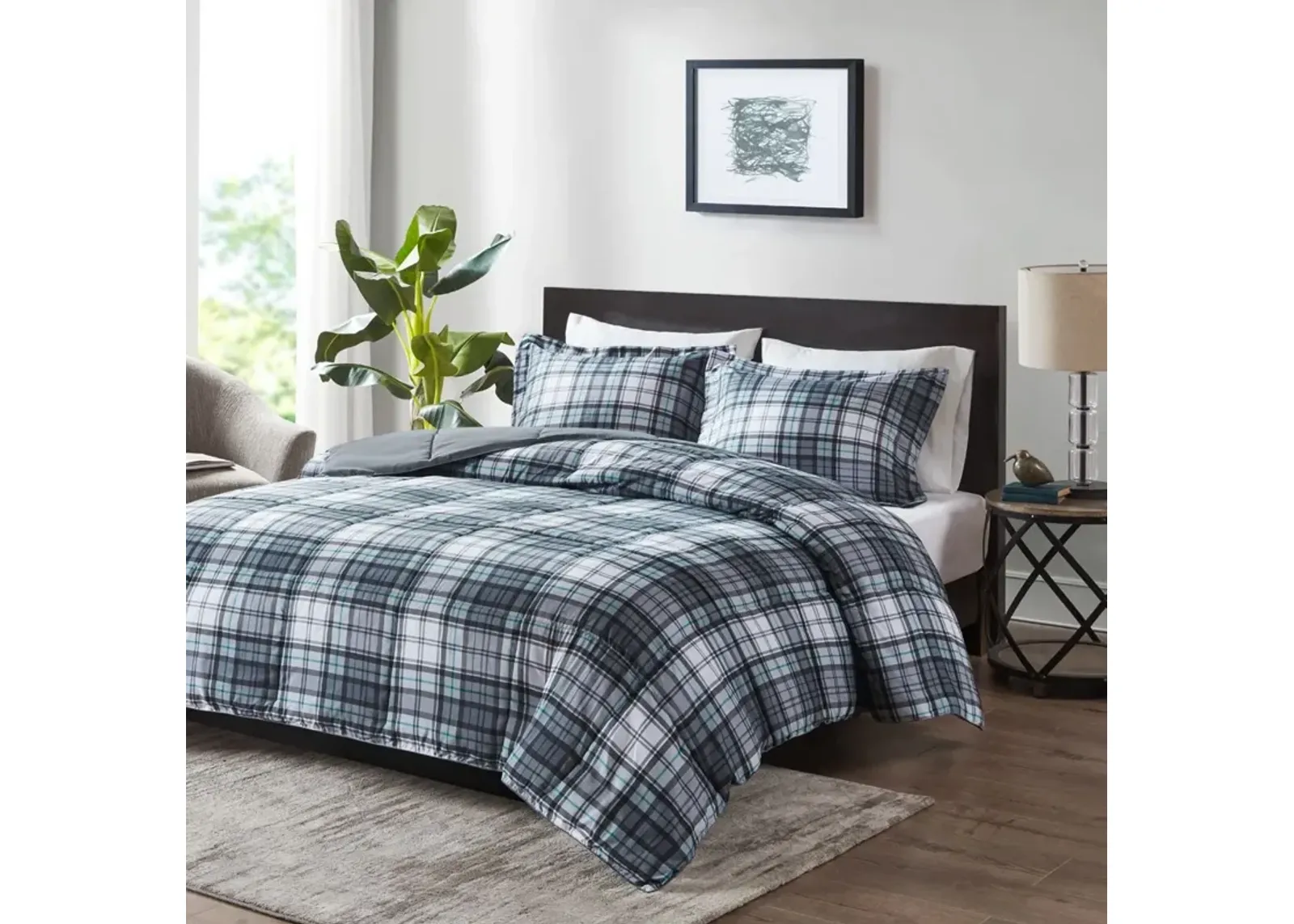 Gracie Mills Victor 3M Scotchgard Down Alternative All Season Comforter Set - Queen