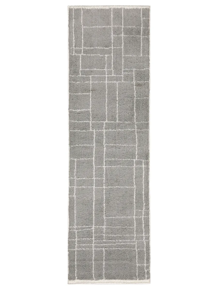 Verona 2'3" x 7'6" Grey Rug