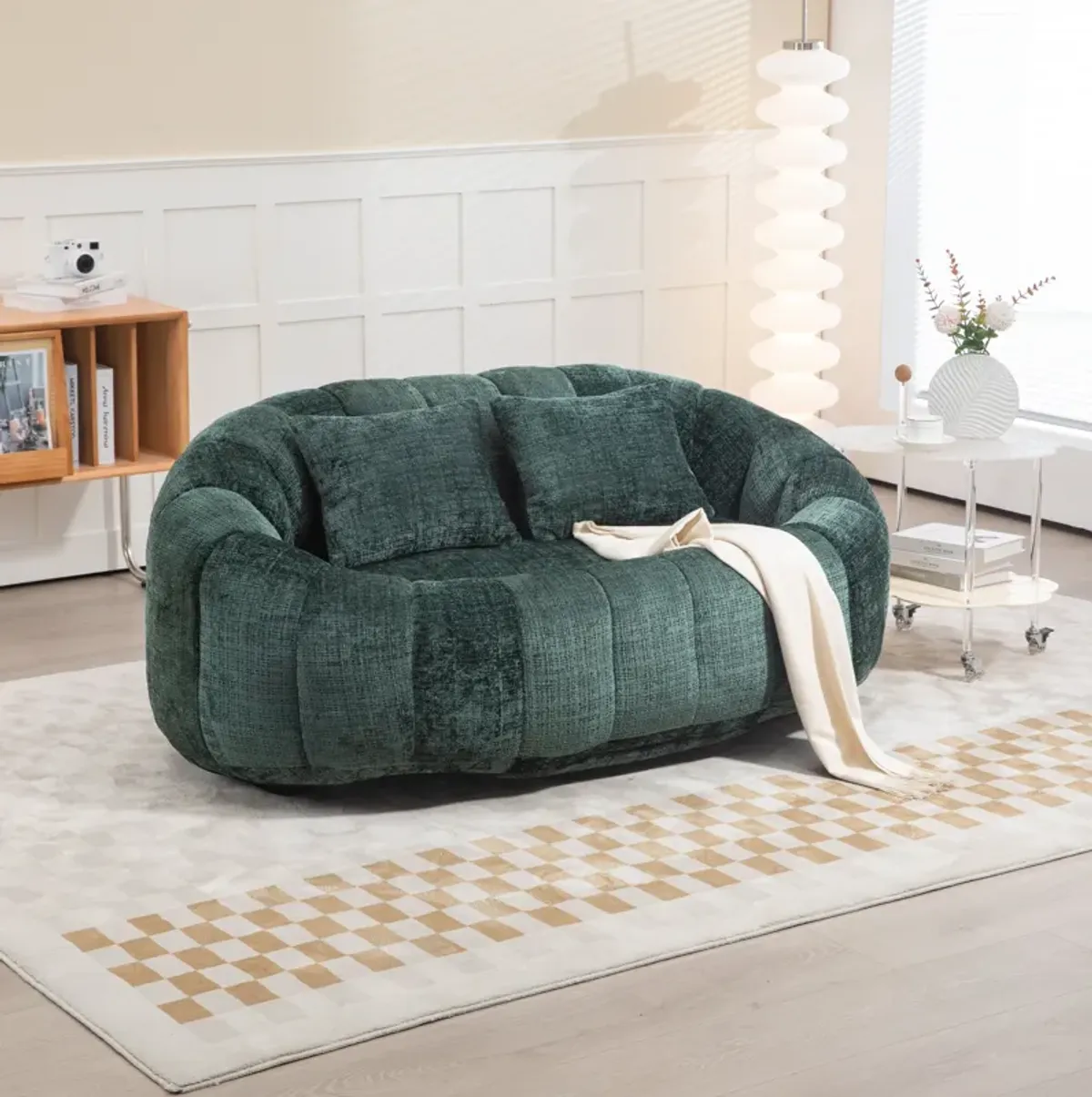 Mondawe Lazy Sofa High Back Bean Bag Chair Couch, Accent Floor Soft Lounge Chair