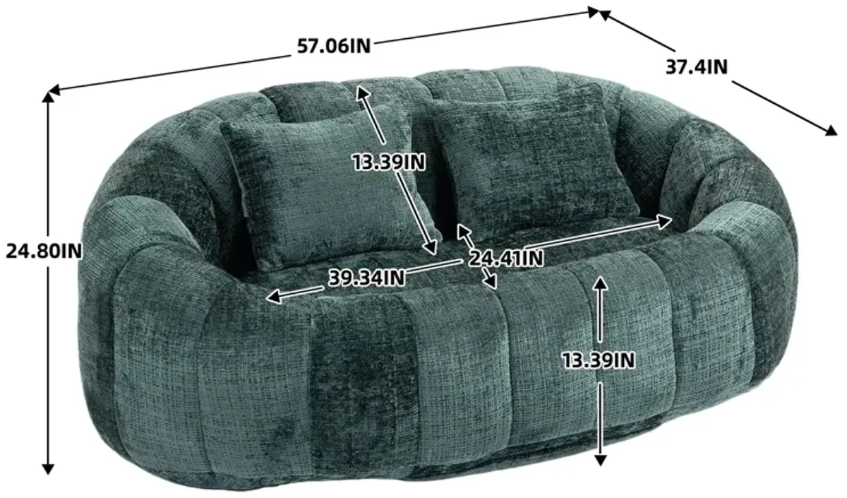 Mondawe Lazy Sofa High Back Bean Bag Chair Couch, Accent Floor Soft Lounge Chair