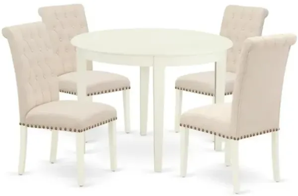 Dining Room Set Linen White