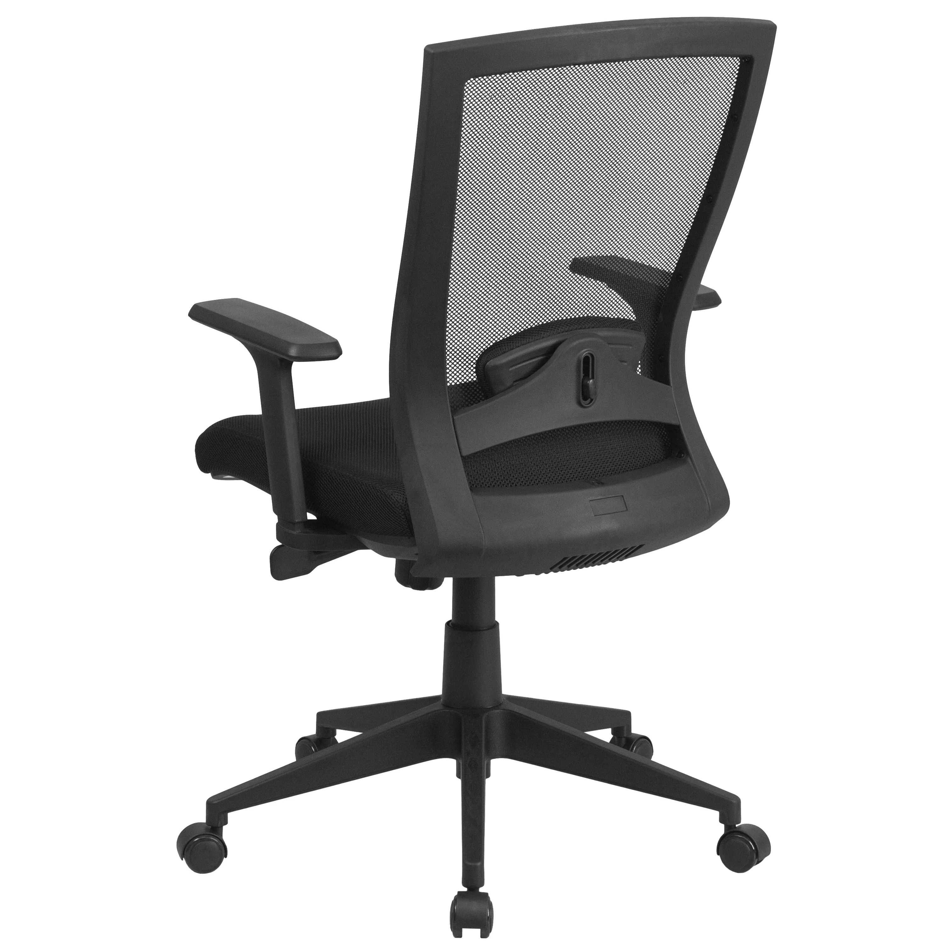 Cleo Mid-Back Black Mesh Executive Swivel Ergonomic Office Chair with Back Angle Adjustment and Adjustable Arms