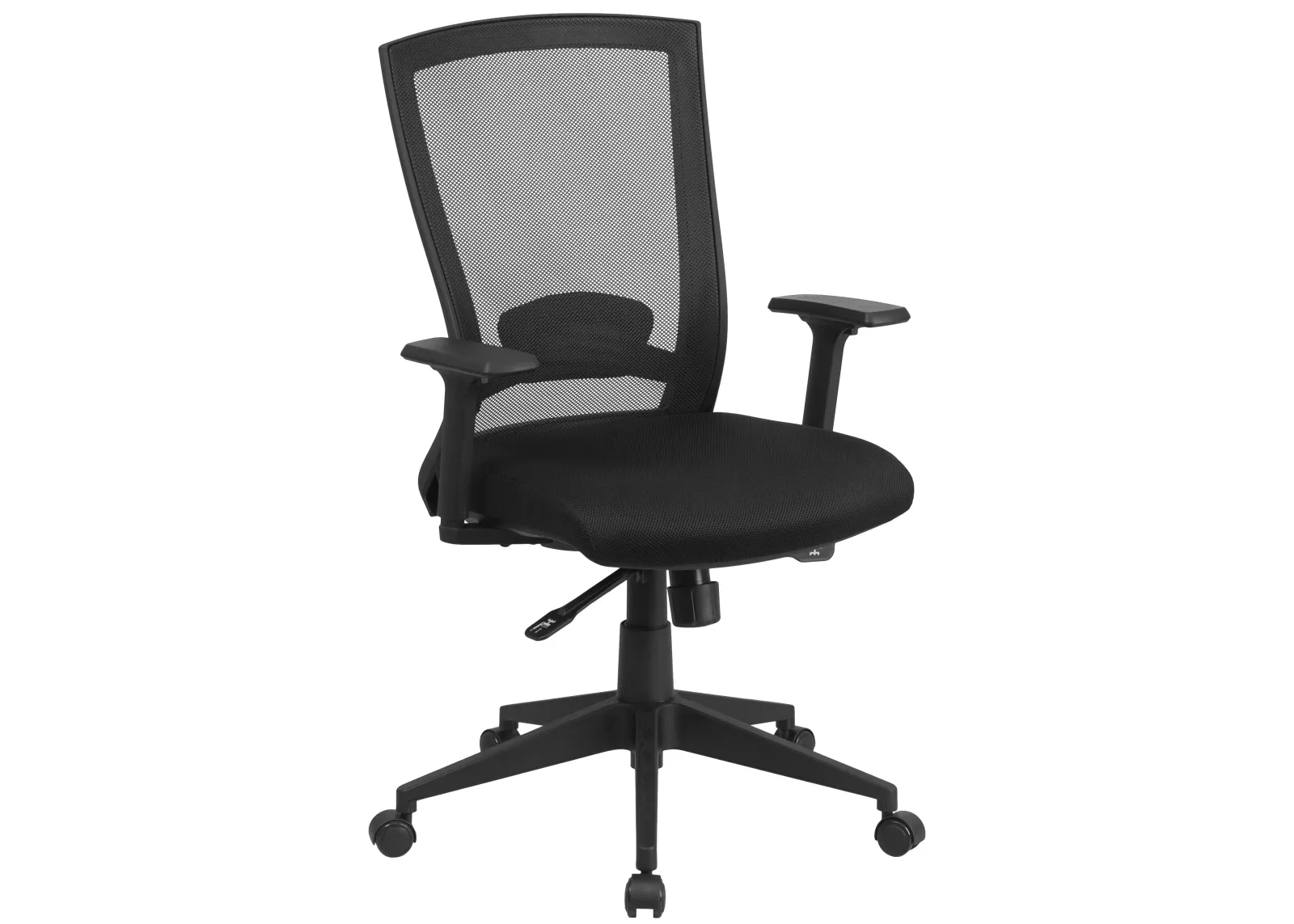 Cleo Mid-Back Black Mesh Executive Swivel Ergonomic Office Chair with Back Angle Adjustment and Adjustable Arms