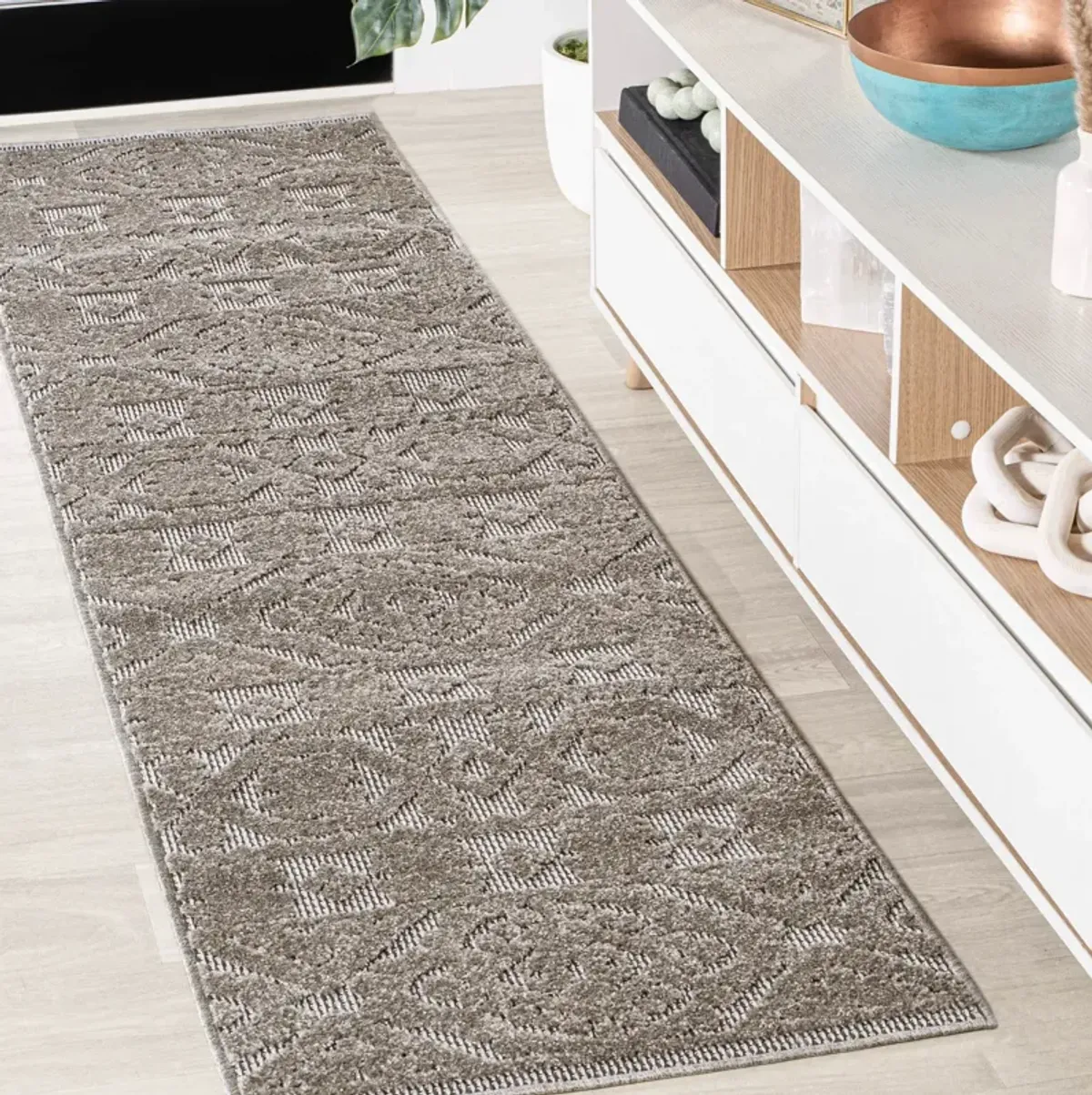 Citta High-Low Pile Mediterranean Tile Area Rug