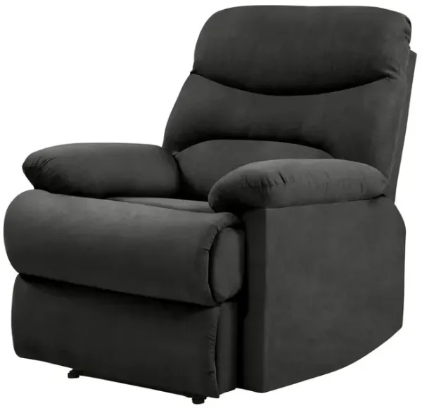 ProLounger Wall Hugger Recliner in Grey Microfiber with Stitched Back