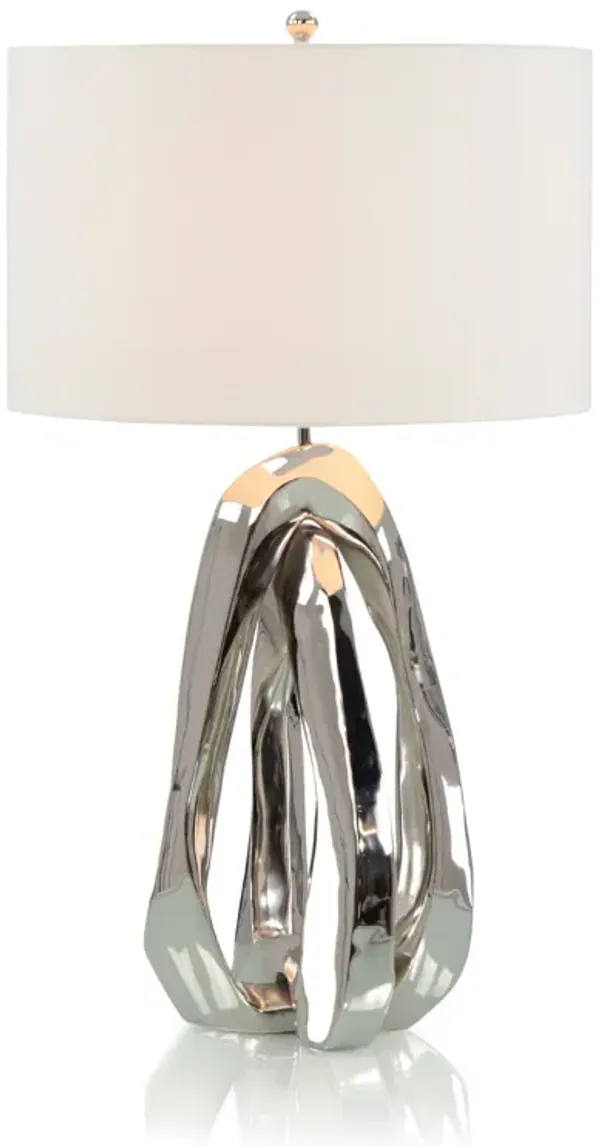 Amorphic Nickel Table Lamp