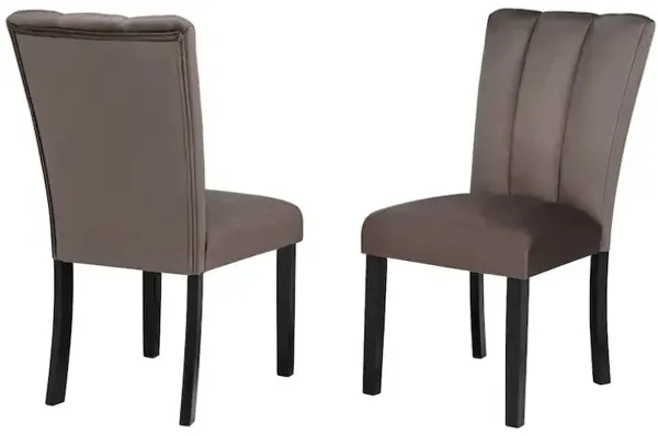 Sheridan Velvet Dining Chairs, Set of 2, Cedar Brown