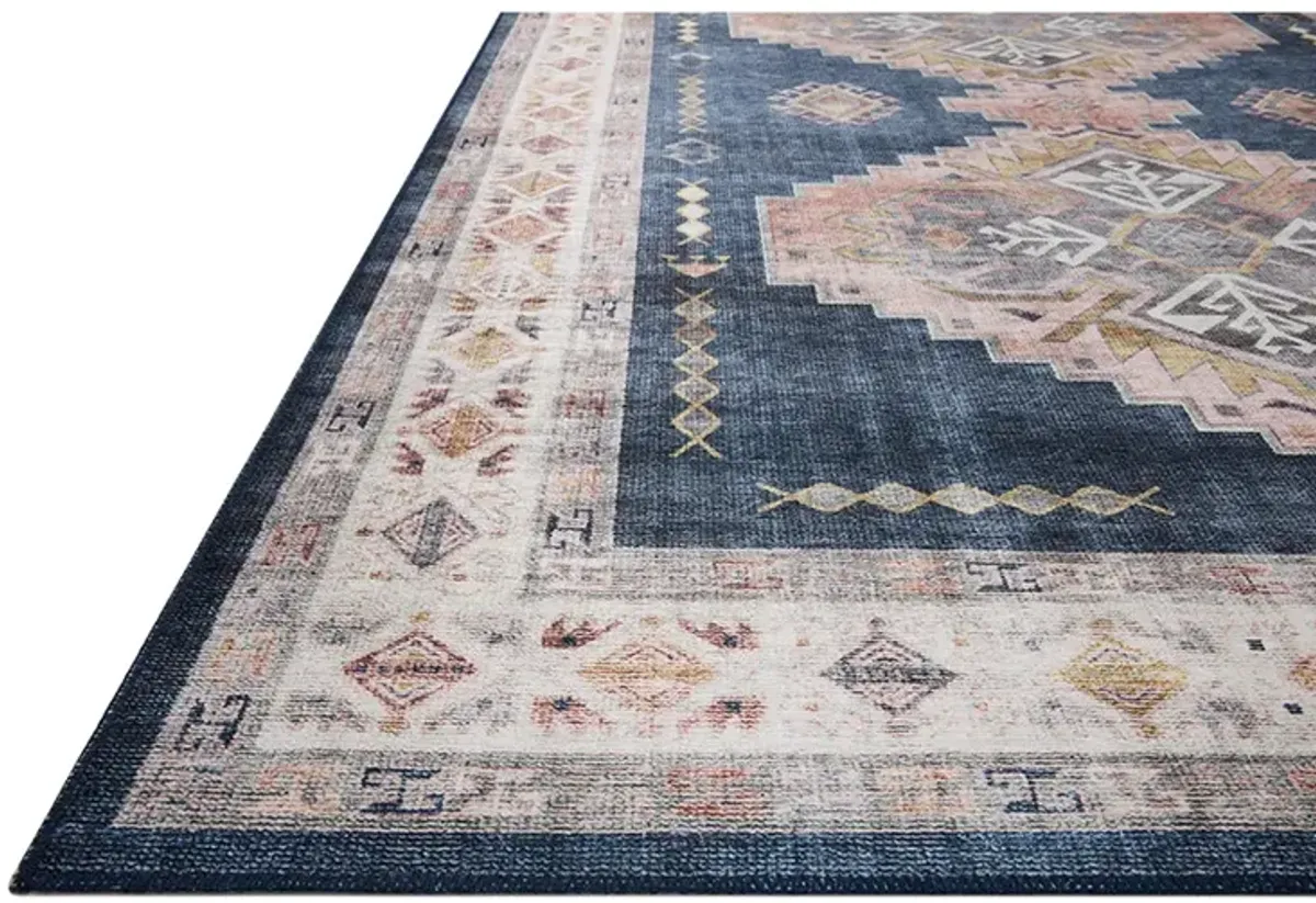 Heidi HEI03 Denim/Blush 5' x 7'6" Rug by Loloi II