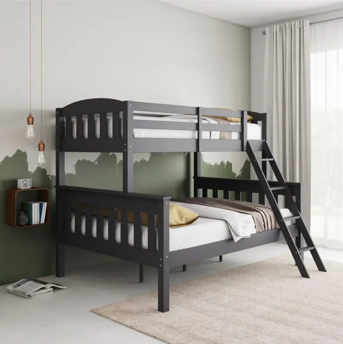 DHP Airlie Twin-Over-Full Bunk Bed with Ladder