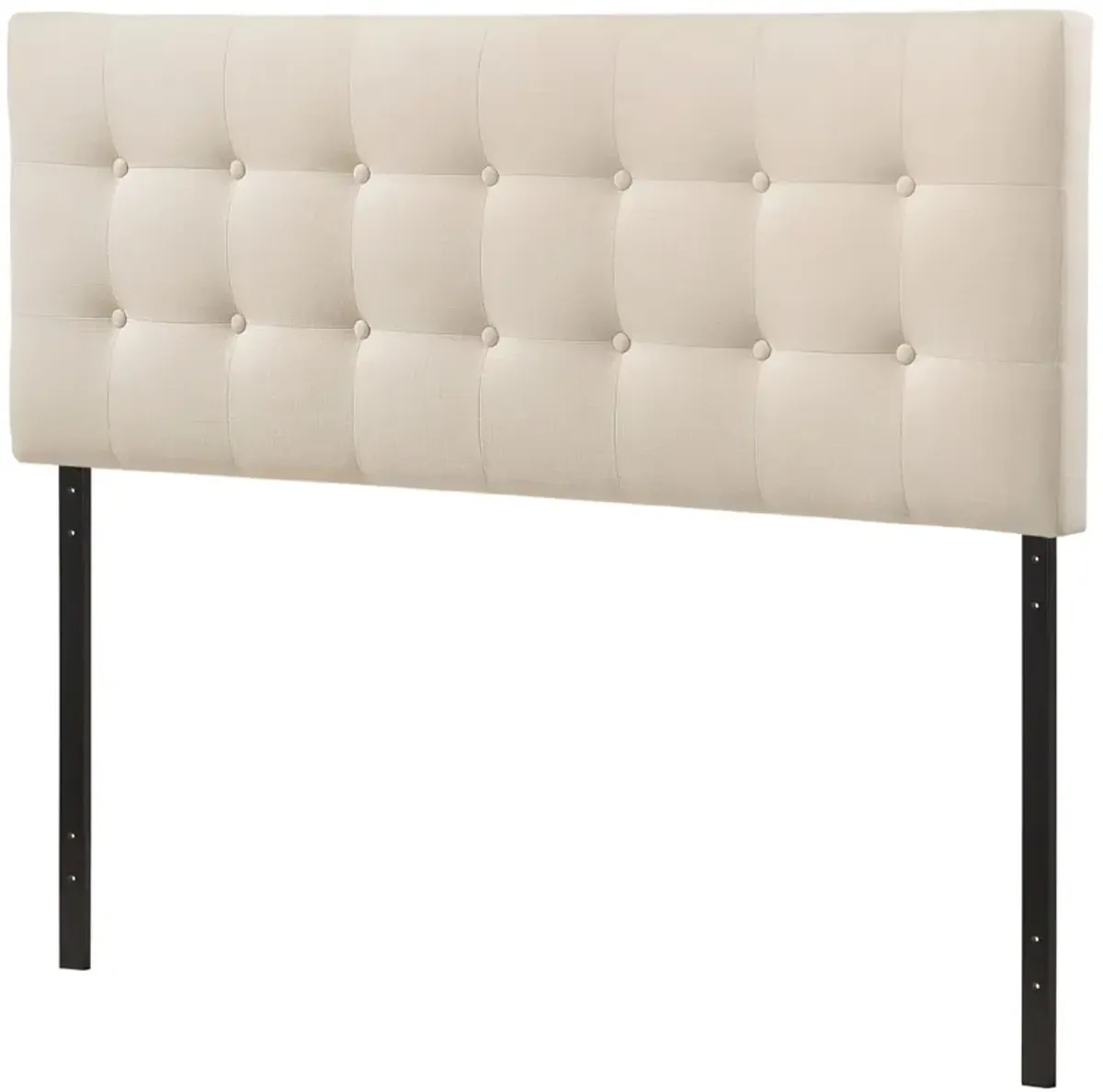 Hivvago Full size Ivory Fabric Upholstered Button-Tufted Headboard