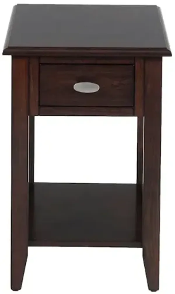 Jofran Merlot Warm Contemporary Chairside Table