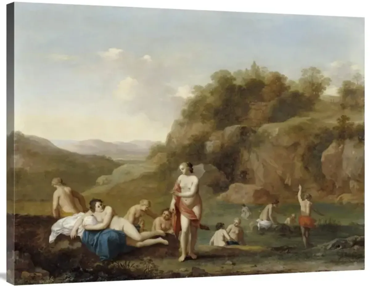 Landscape with Bathing Nudes-Canvas Art-40x30